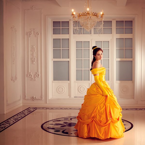 Beauty and the Beast belle disney cosplay ball gown