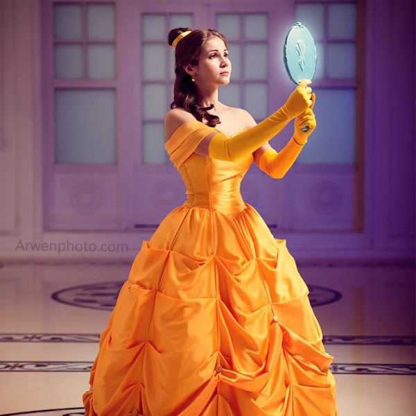 Beauty and the Beast belle disney cosplay ball gown