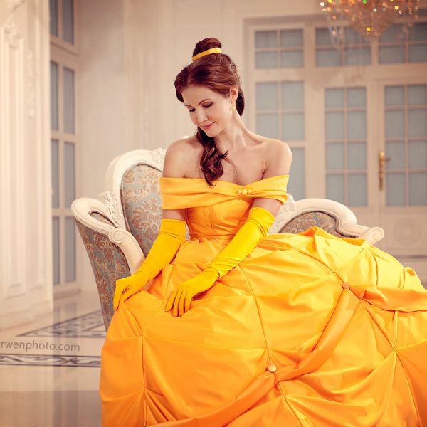 Beauty and the Beast belle disney cosplay ball gown