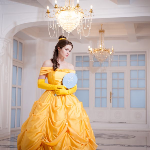Beauty and the Beast belle disney cosplay yellow gown